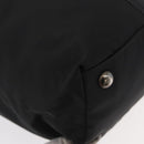 PRADA Hand Bag Nylon Leather 2way Black Silver Auth ka3854-9