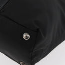 PRADA Hand Bag Nylon Leather 2way Black Silver Auth ka3854-16