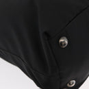 PRADA Hand Bag Nylon Leather 2way Black Silver Auth ka3854-17