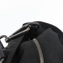PRADA Hand Bag Nylon Leather 2way Black Silver Auth ka3854-10