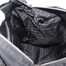 PRADA Hand Bag Nylon Leather 2way Black Silver Auth ka3854-21