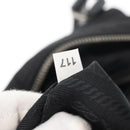 PRADA Hand Bag Nylon Leather 2way Black Silver Auth ka3854-12