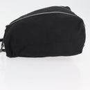 PRADA Hand Bag Nylon Leather 2way Black Silver Auth ka3854-4