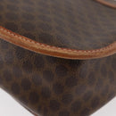 CELINE Macadam Canvas Shoulder Bag PVC Leather Brown Gold Auth ka3857-17