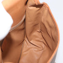 CELINE Macadam Canvas Shoulder Bag PVC Leather Brown Gold Auth ka3857-20