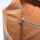 CELINE Macadam Canvas Shoulder Bag PVC Leather Brown Gold Auth ka3857-22