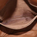 CELINE Macadam Canvas Shoulder Bag PVC Leather Brown Gold Auth ka3857-23