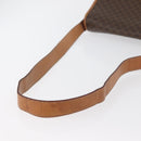 CELINE Macadam Canvas Shoulder Bag PVC Leather Brown Gold Auth ka3857-7