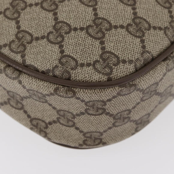 GUCCI GG Supreme Web Sherry Line Clutch Bag PVC Beige Gold 89 01 034 Auth ka3858