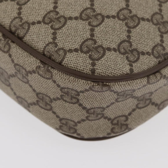 GUCCI GG Supreme Web Sherry Line Clutch Bag PVC Beige Gold 89 01 034 Auth ka3858