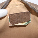 GUCCI GG Supreme Web Sherry Line Clutch Bag PVC Beige Gold 89 01 034 Auth ka3858-15