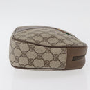 GUCCI GG Supreme Web Sherry Line Clutch Bag PVC Beige Gold 89 01 034 Auth ka3858-4