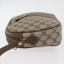 GUCCI GG Supreme Web Sherry Line Clutch Bag PVC Beige Gold 89 01 034 Auth ka3858-5