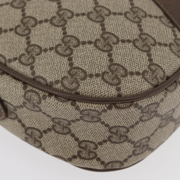 GUCCI GG Supreme Web Sherry Line Clutch Bag PVC Beige Gold 89 01 034 Auth ka3858