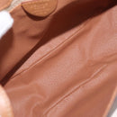 CELINE Macadam Canvas Shoulder Bag PVC Leather Brown Gold Auth ka3859-17