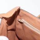CELINE Macadam Canvas Shoulder Bag PVC Leather Brown Gold Auth ka3859-20