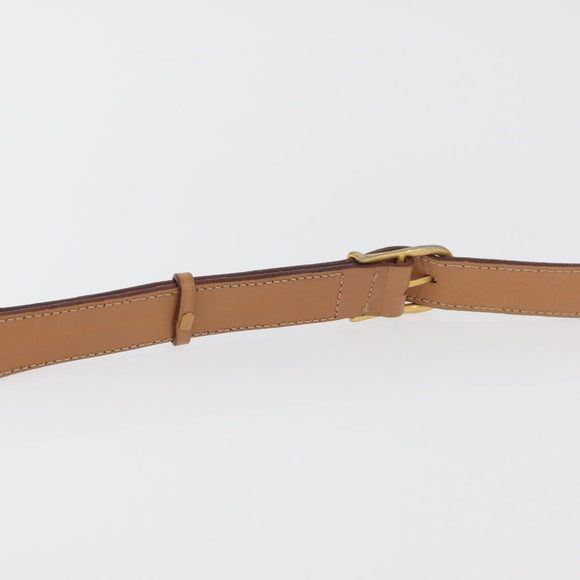 CELINE Macadam Canvas Shoulder Bag PVC Leather Brown Gold Auth ka3859