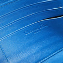 Christian Dior Canage Chain Shoulder Bag Patent leather Blue Silver Auth ka386-20