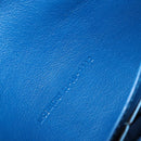 Christian Dior Canage Chain Shoulder Bag Patent leather Blue Silver Auth ka386-12