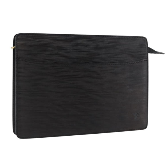 LOUIS VUITTON Epi Pochette Homme Clutch Bag Black M52522 LV Auth ka3861