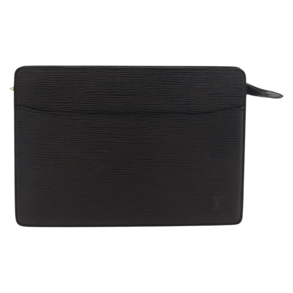 LOUIS VUITTON Epi Pochette Homme Clutch Bag Black M52522 LV Auth ka3861