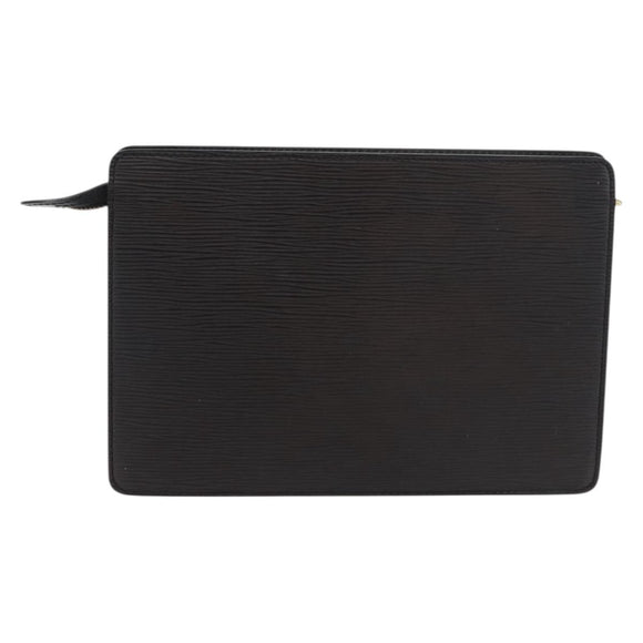 LOUIS VUITTON Epi Pochette Homme Clutch Bag Black M52522 LV Auth ka3861