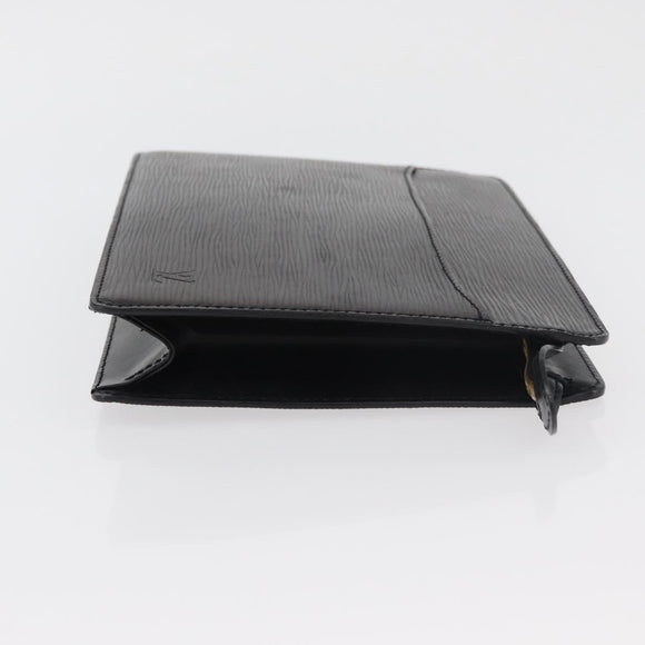 LOUIS VUITTON Epi Pochette Homme Clutch Bag Black M52522 LV Auth ka3861