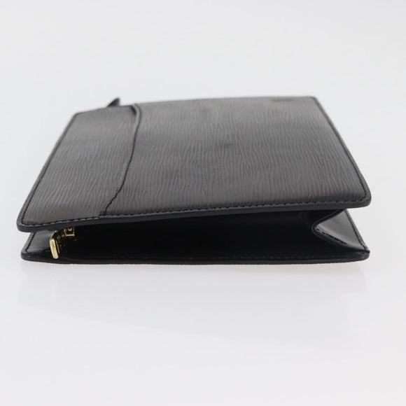 LOUIS VUITTON Epi Pochette Homme Clutch Bag Black M52522 LV Auth ka3861