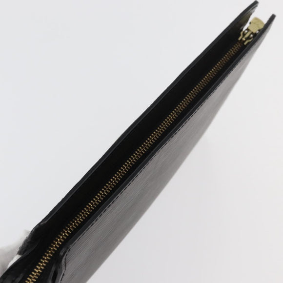 LOUIS VUITTON Epi Pochette Homme Clutch Bag Black M52522 LV Auth ka3861