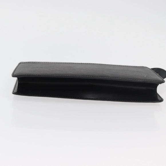 LOUIS VUITTON Epi Pochette Homme Clutch Bag Black M52522 LV Auth ka3861
