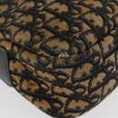 Christian Dior Trotter Canvas Shoulder Bag Navy Gold Auth ka3862-11