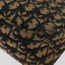 Christian Dior Trotter Canvas Shoulder Bag Navy Gold Auth ka3862-14