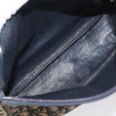 Christian Dior Trotter Canvas Shoulder Bag Navy Gold Auth ka3862-16