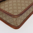 CELINE Macadam Canvas Shoulder Bag PVC Beige Gold Auth ka3864-10