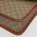 CELINE Macadam Canvas Shoulder Bag PVC Beige Gold Auth ka3864-11