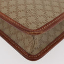 CELINE Macadam Canvas Shoulder Bag PVC Beige Gold Auth ka3864-13