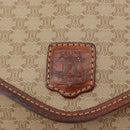 CELINE Macadam Canvas Shoulder Bag PVC Beige Gold Auth ka3864-14