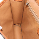 CELINE Macadam Canvas Shoulder Bag PVC Beige Gold Auth ka3864-18