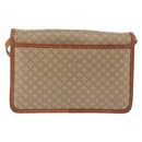 CELINE Macadam Canvas Shoulder Bag PVC Beige Gold Auth ka3864-3