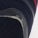 GUCCI Micro GG Canvas Sherry Line Hand Bag Navy Gold Red Auth ka3865-9