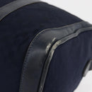 GUCCI Micro GG Canvas Sherry Line Hand Bag Navy Gold Red Auth ka3865-15