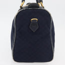 GUCCI Micro GG Canvas Sherry Line Hand Bag Navy Gold Red Auth ka3865-3
