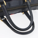 GUCCI Micro GG Canvas Sherry Line Hand Bag Navy Gold Red Auth ka3865-8