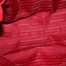 PRADA Vittero Tote Bag Leather Red Gold Auth ka3868-17