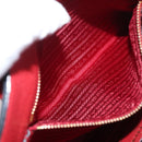 PRADA Vittero Tote Bag Leather Red Gold Auth ka3868-23