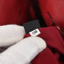 PRADA Vittero Tote Bag Leather Red Gold Auth ka3868-24