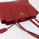 PRADA Vittero Tote Bag Leather Red Gold Auth ka3868-6