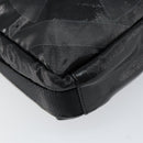 CHANEL Sports Line Shoulder Bag Patent leather Silver Black CC Auth ka387-11