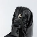 CHANEL Sports Line Shoulder Bag Patent leather Silver Black CC Auth ka387-15