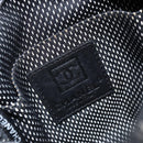 CHANEL Sports Line Shoulder Bag Patent leather Silver Black CC Auth ka387-16